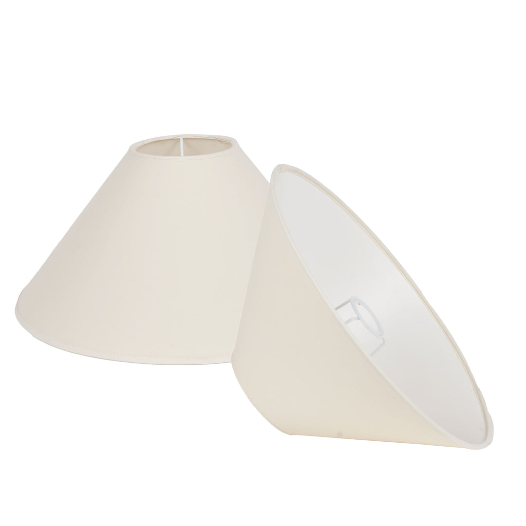 White Cotton Solid Lampshade - 30 CM