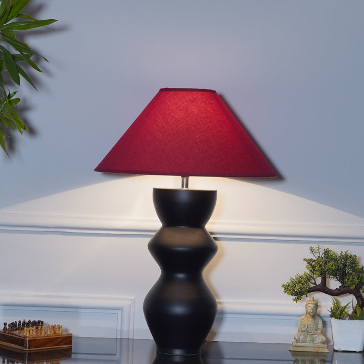 Lgnatio Metal Table Lamp With White Cotton Shade