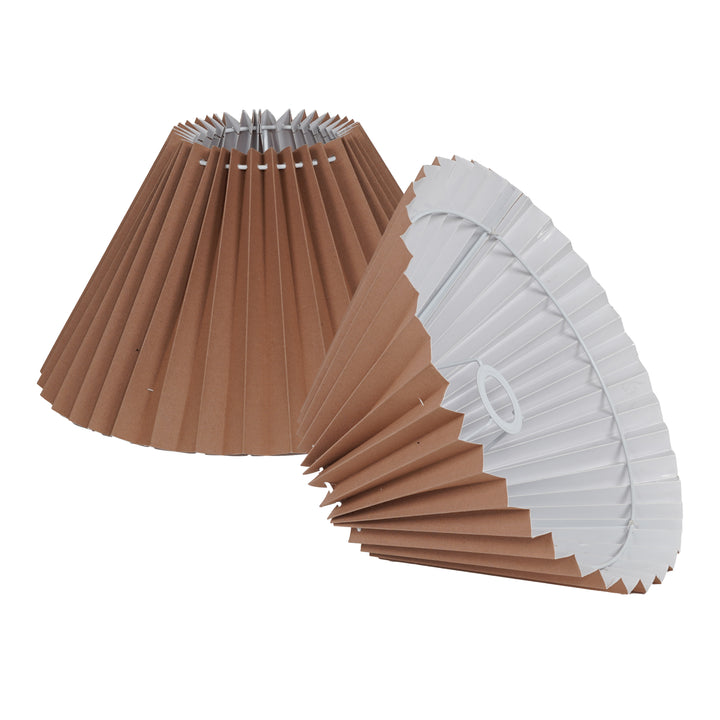 EMER Beige Cotton Machine Pleated Lampshade - 35 CM