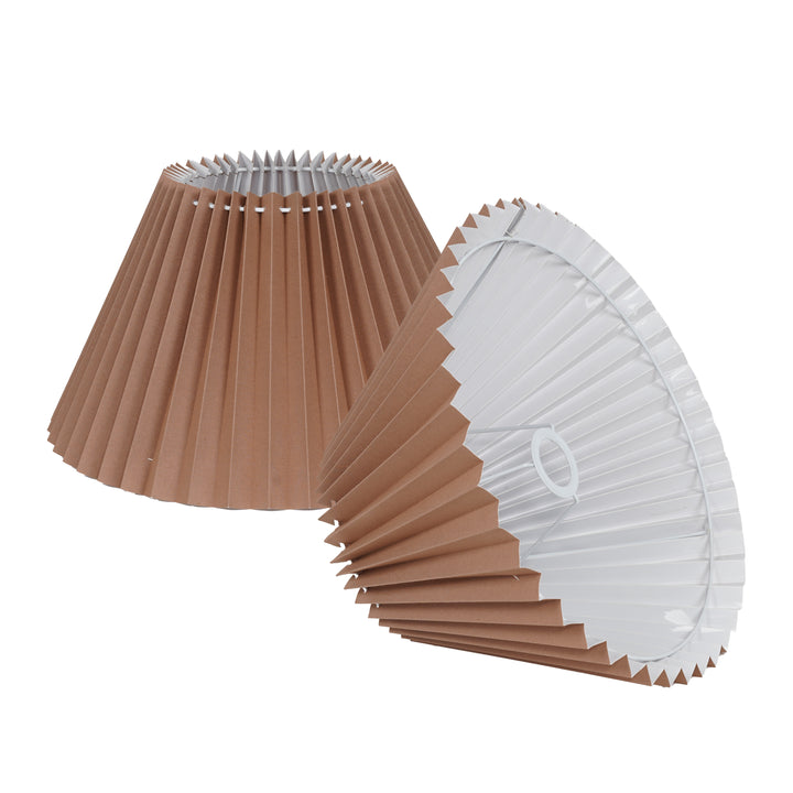 SPICO Beige Cotton Machine Pleated Lampshade - 40 CM