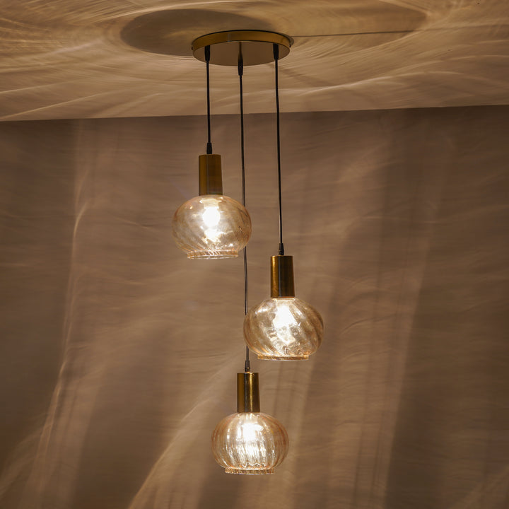 OPALINE Globe Cluster Round Hanging Pendant Light