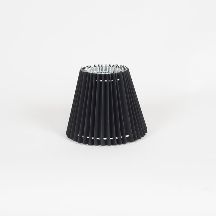 OASIS Black Cotton Machine Pleated Lampshade- 13 CM
