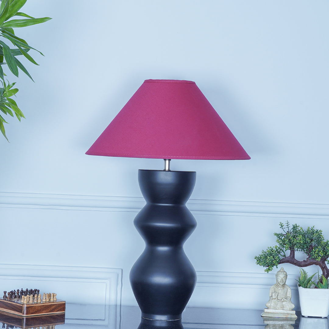 Lgnatio Metal Table Lamp With White Cotton Shade