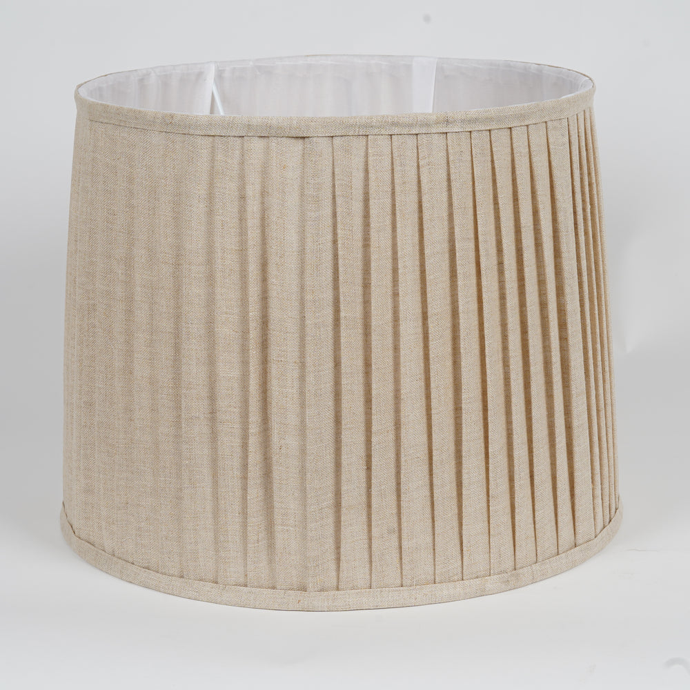 Buy DEGAS Beige Cotton Fabric Knife Pleated Drum Lamp Shade - 45 CM