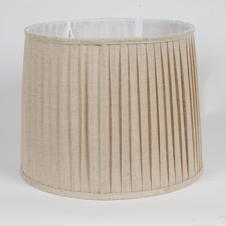 Buy DEGAS Beige Cotton Fabric Knife Pleated Drum Lamp Shade - 45 CM