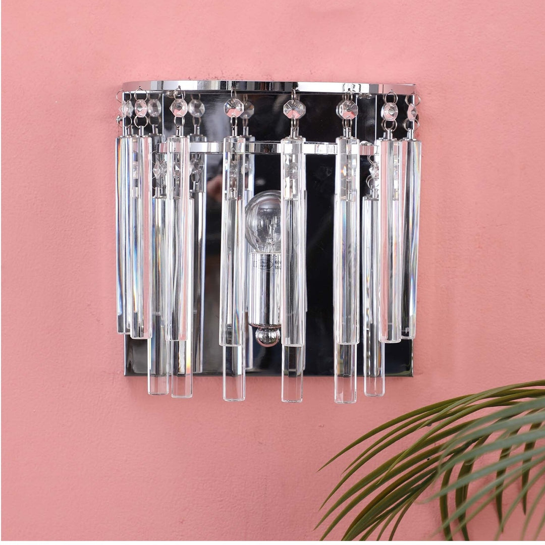 ORCHID Taylor Silver Single-light Crystal Wall Light