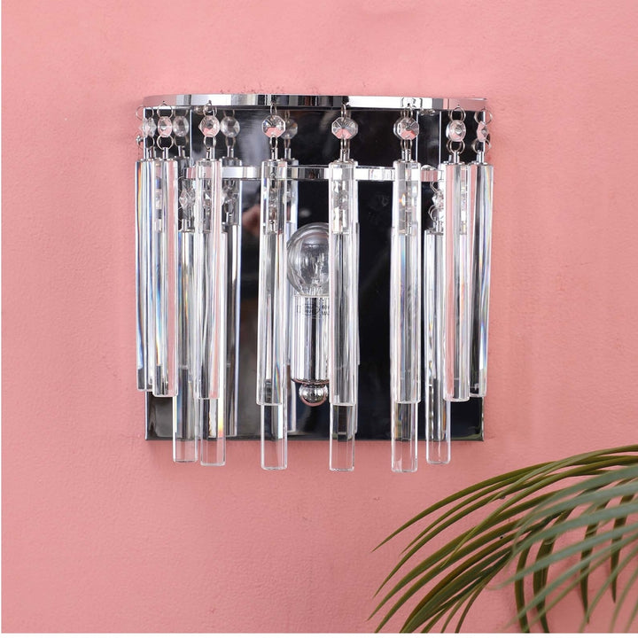 ORCHID Taylor Silver Single-light Crystal Wall Light