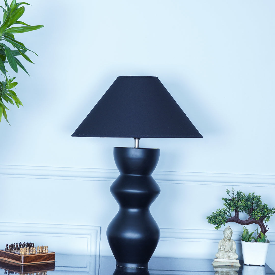 Lgnatio Metal Table Lamp With White Cotton Shade