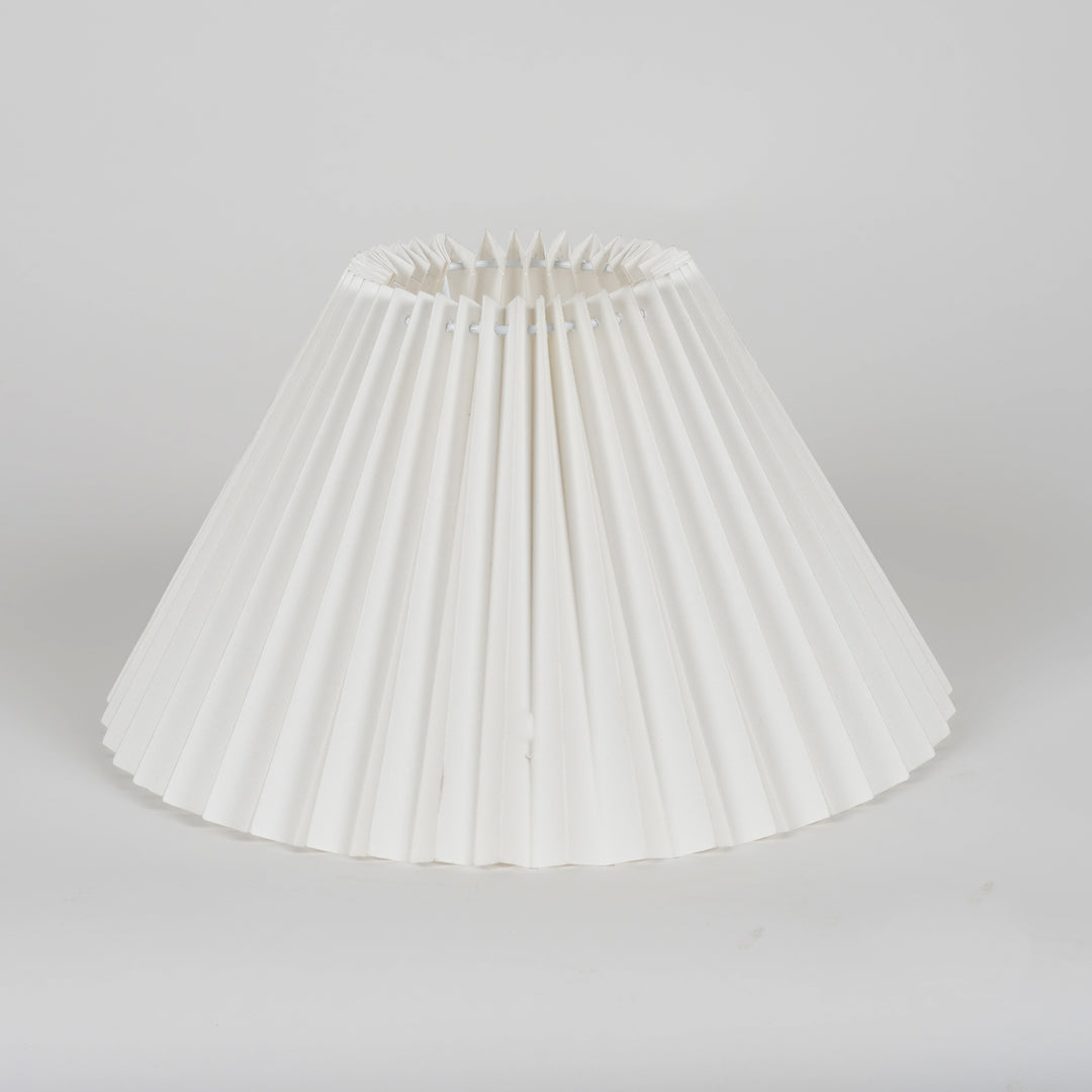 EMER Off-White Cotton Machine Pleated Lampshade - 35 CM