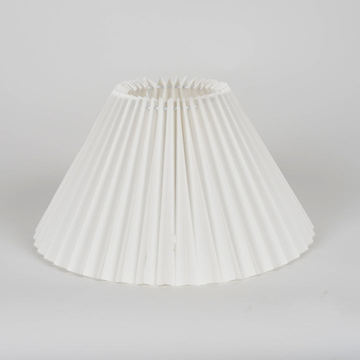 EMER Off-White Cotton Machine Pleated Lampshade - 35 CM