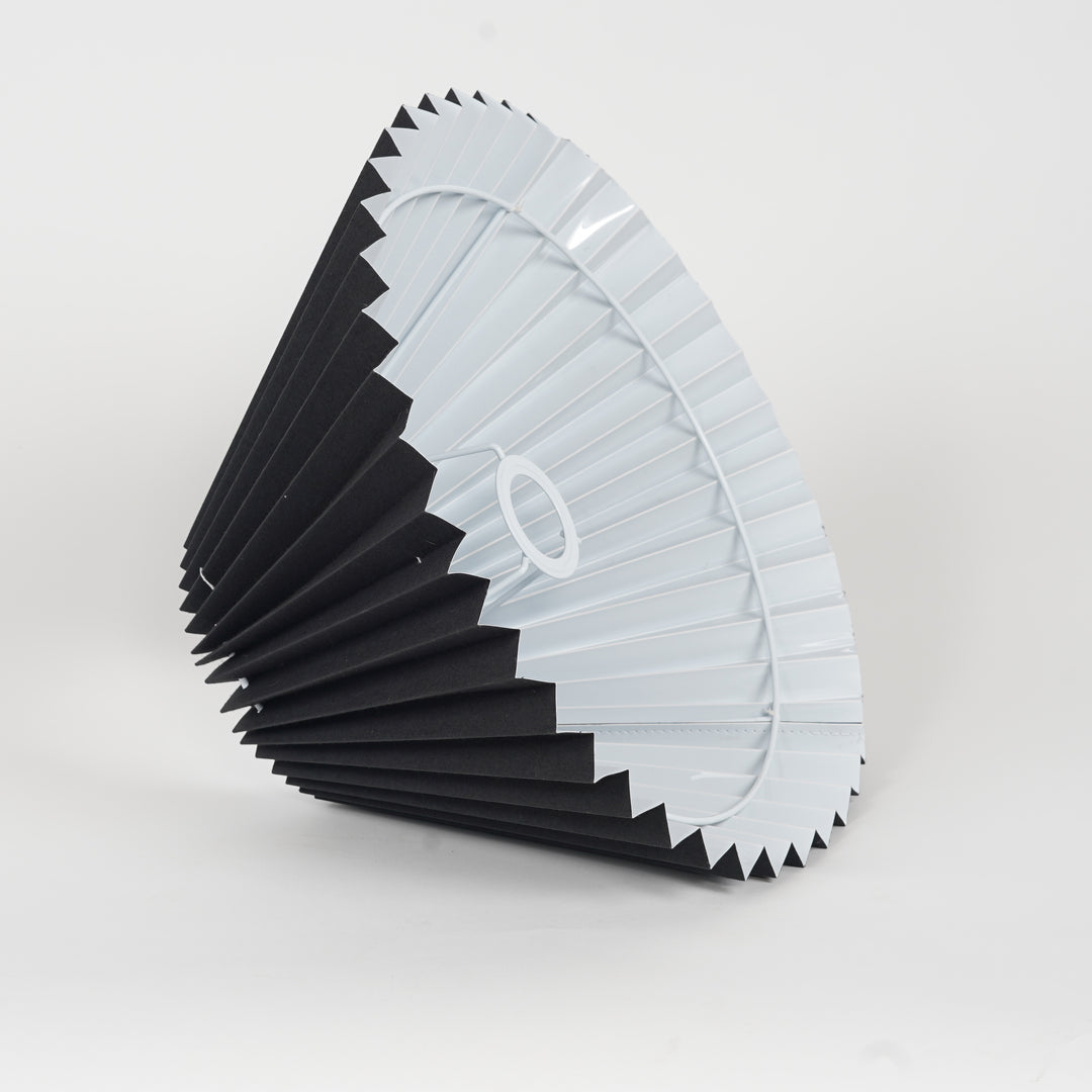 EMER Black Cotton Machine Pleated Lampshade - 35 CM