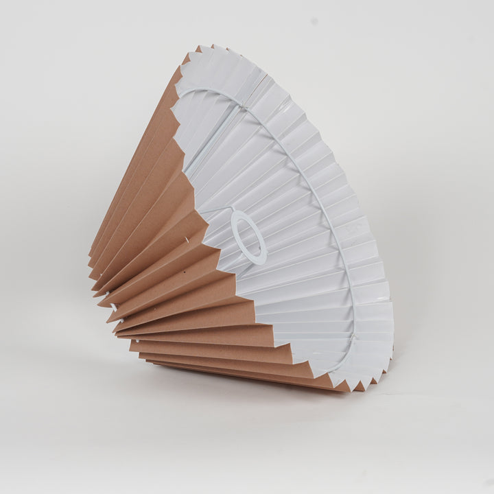 JOANNA Beige Cotton Machine Pleated Lampshade - 30 CM