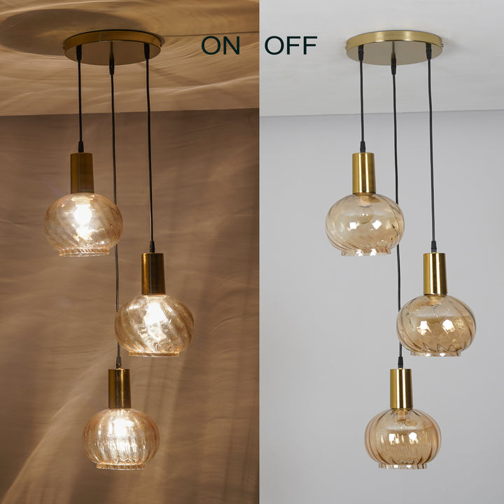 OPALINE Globe Cluster Round Hanging Pendant Light