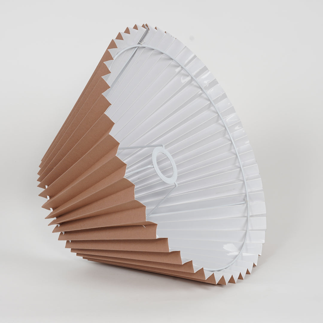SPICO Beige Cotton Machine Pleated Lampshade - 40 CM
