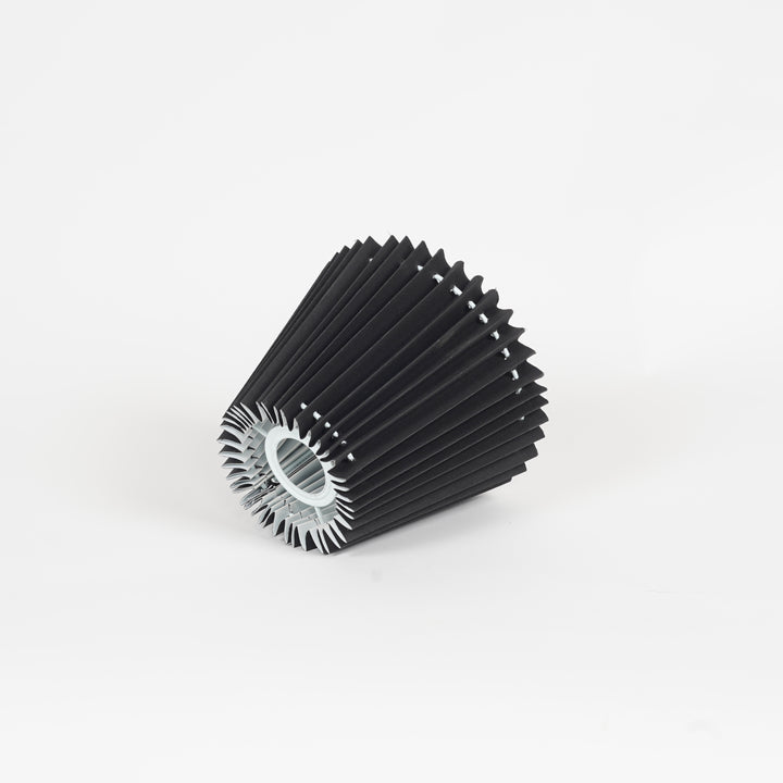 OASIS Black Cotton Machine Pleated Lampshade- 13 CM