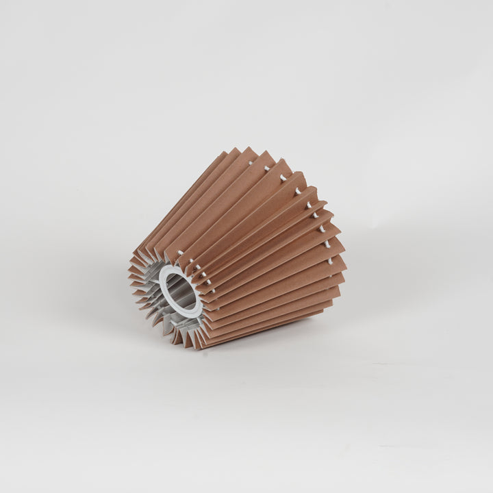 OASIS Beige Cotton Machine Pleated Hanging Lampshade - 13 CM