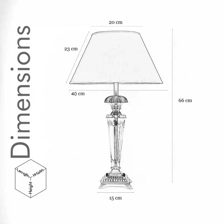 PROVENCE Antique Brass Table Lamp With Black Cotton Shade