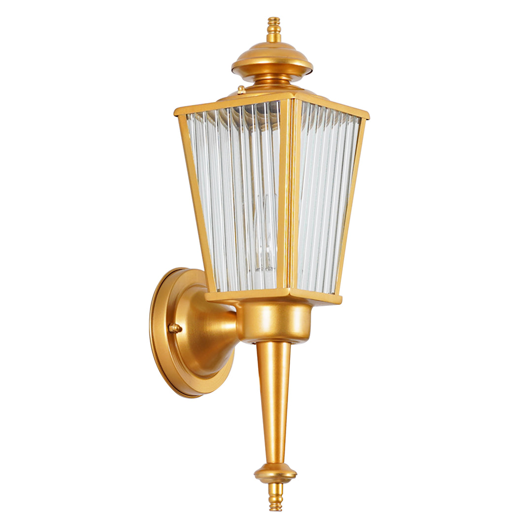 AINE 2 Indoor and Outdoor Shining Brass Finish Wall Light