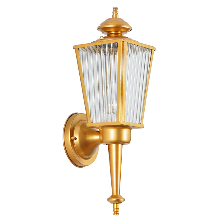 AINE 2 Indoor and Outdoor Shining Brass Finish Wall Light