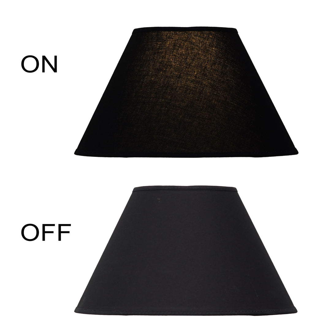 Black Cotton Empire Solid Lamp Shade - 30 CM