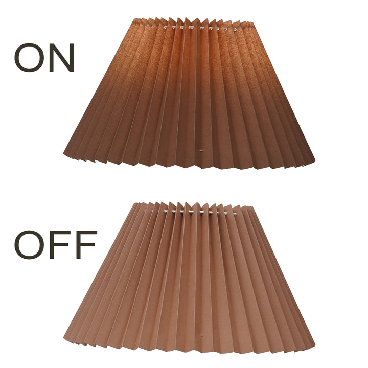 JOANNA Beige Cotton Machine Pleated Lampshade - 30 CM
