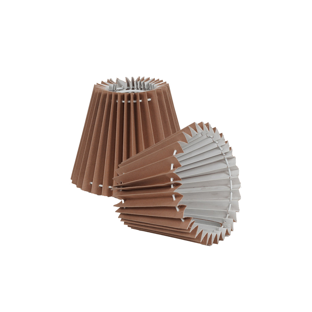 OASIS Beige Cotton Machine Pleated Hanging Lampshade - 13 CM