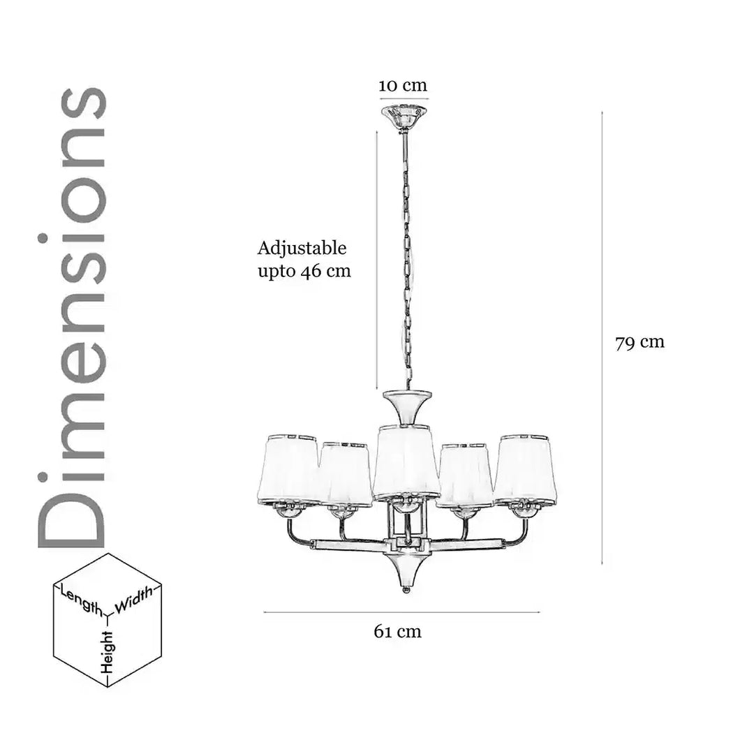 Hartland 5 Light Metal and Wood Fusion Chandelier