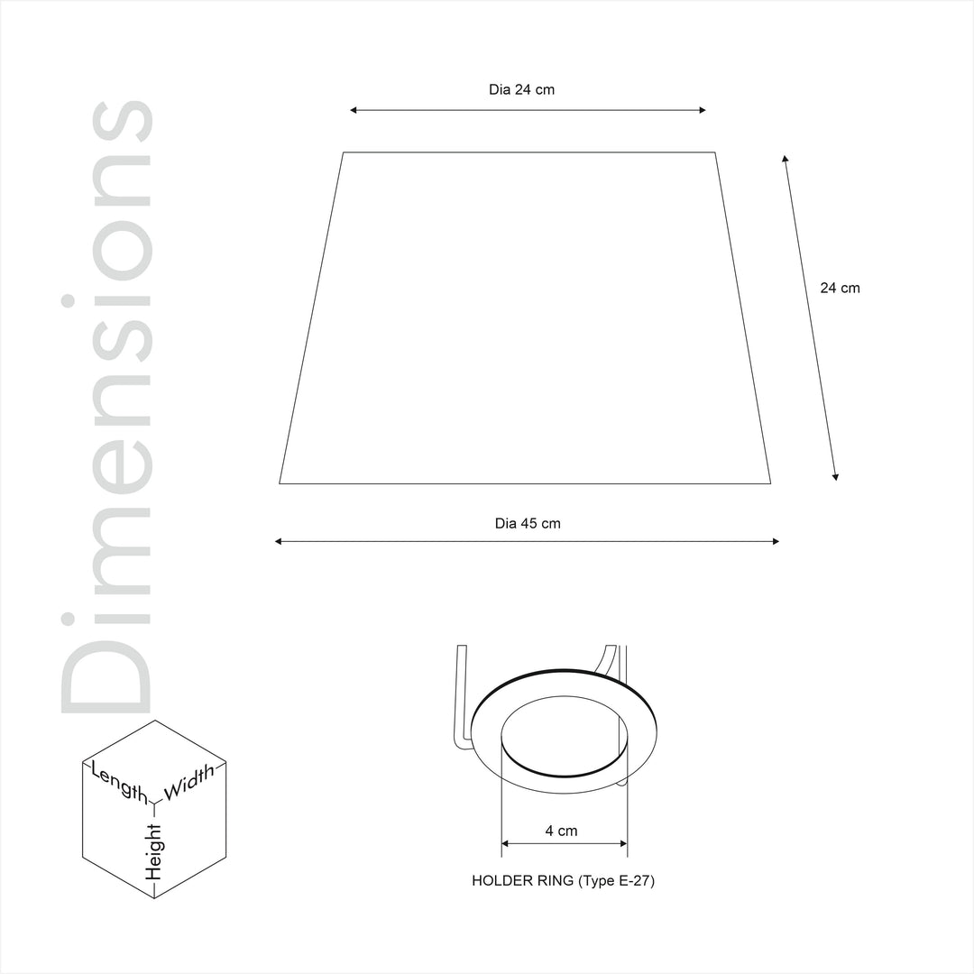 Maroon Cotton Empire Lamp Shade – 45 cm