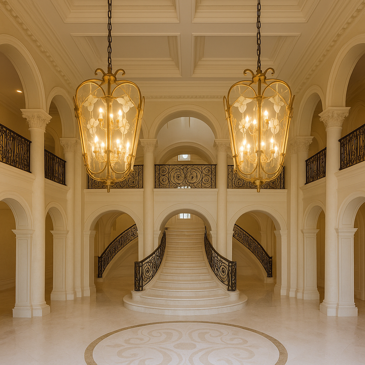 BRISBIN Brass Pendant Light with 12 Lights