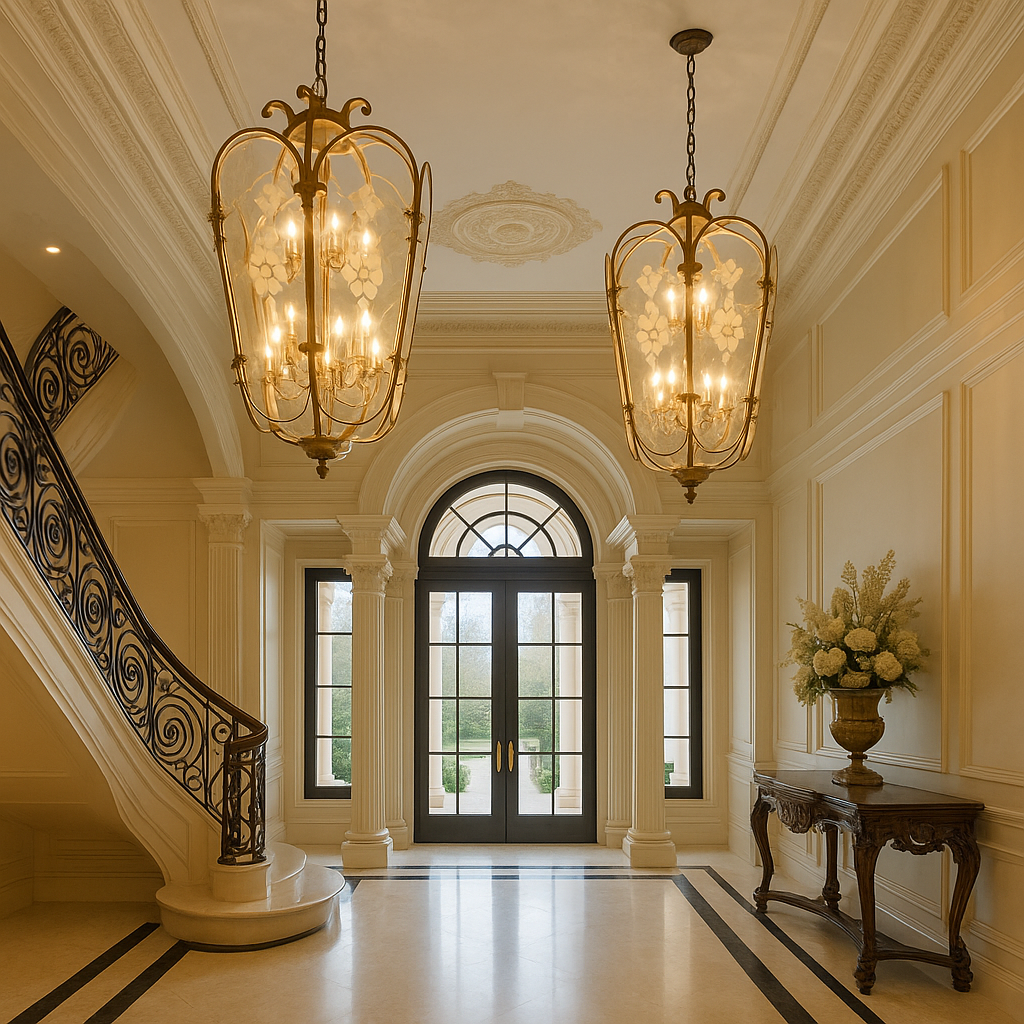 BRISBIN Brass Pendant Light with 12 Lights