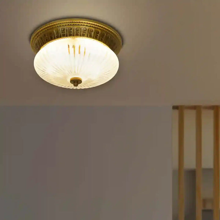 Albany Brass and Glass Ceiling Light