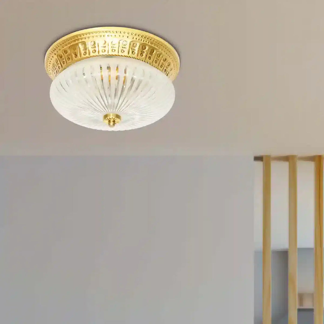 Albany Brass and Glass Ceiling Light