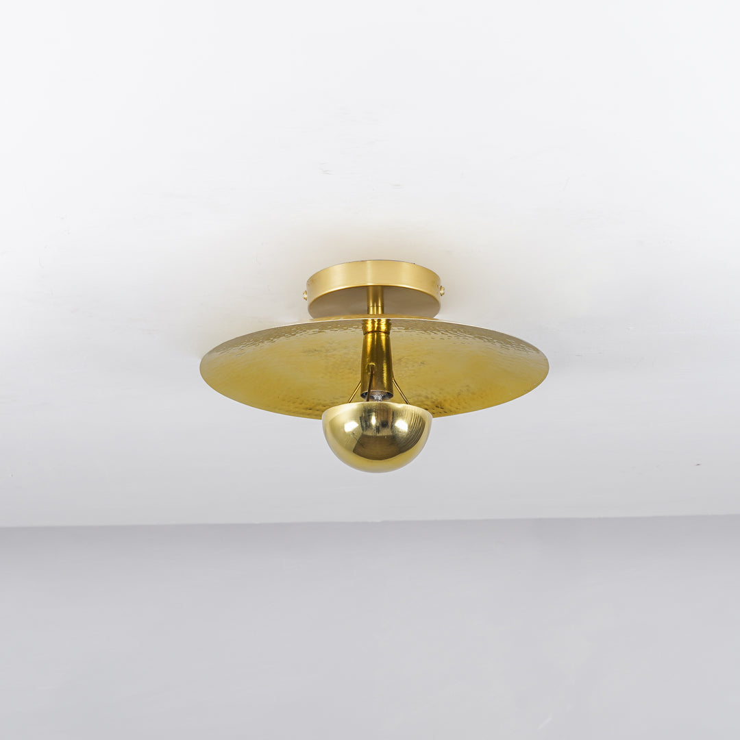 BERK Brass Finish Metal Ceiling Light