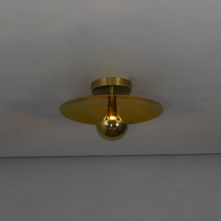 BERK Brass Finish Metal Ceiling Light