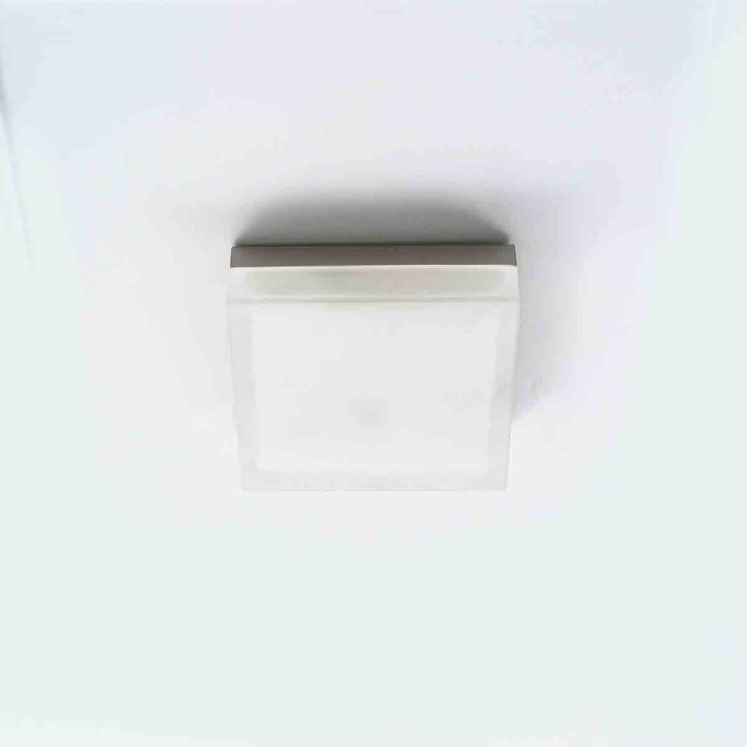 Salina Square Large Flush Ceiling Light In Grey Finish