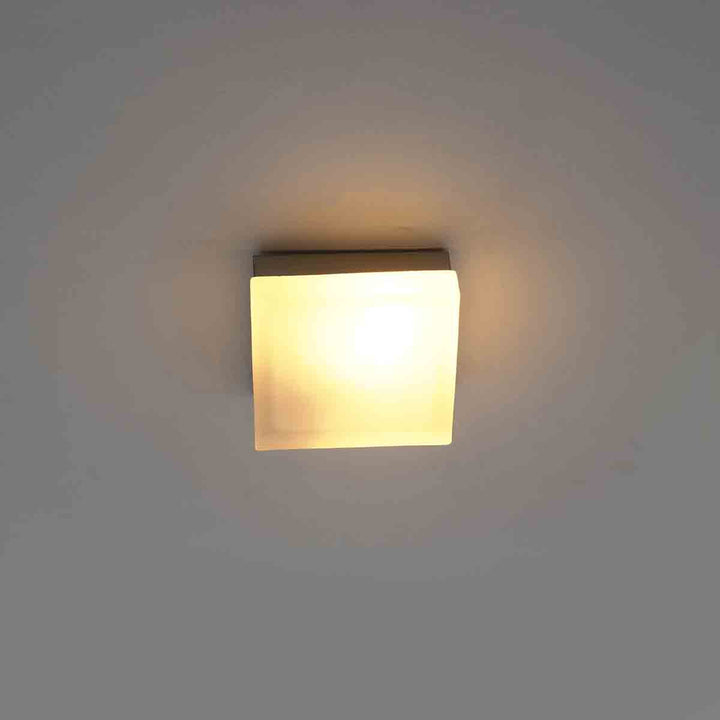 Salina Square Flush Ceiling Light In Grey Finish