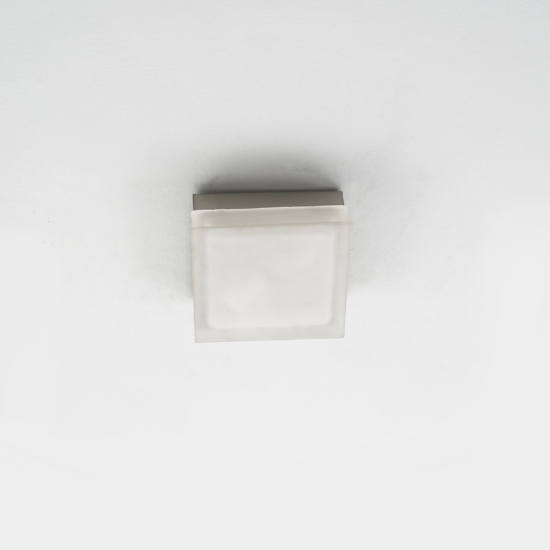 SALINA Square Small Flush Ceiling Light In Grey Finish