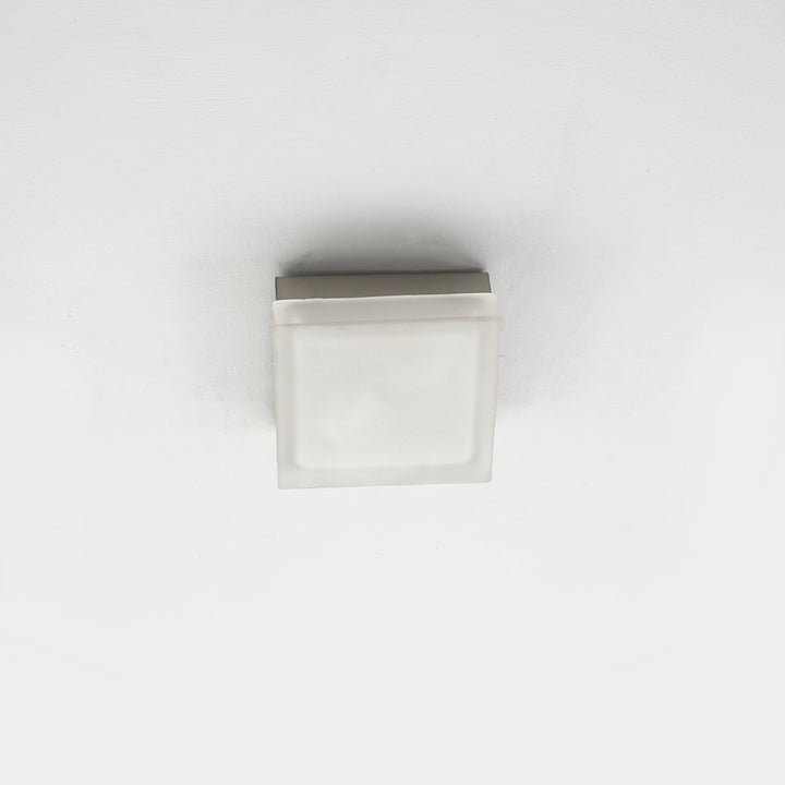SALINA Square Small Flush Ceiling Light In Grey Finish