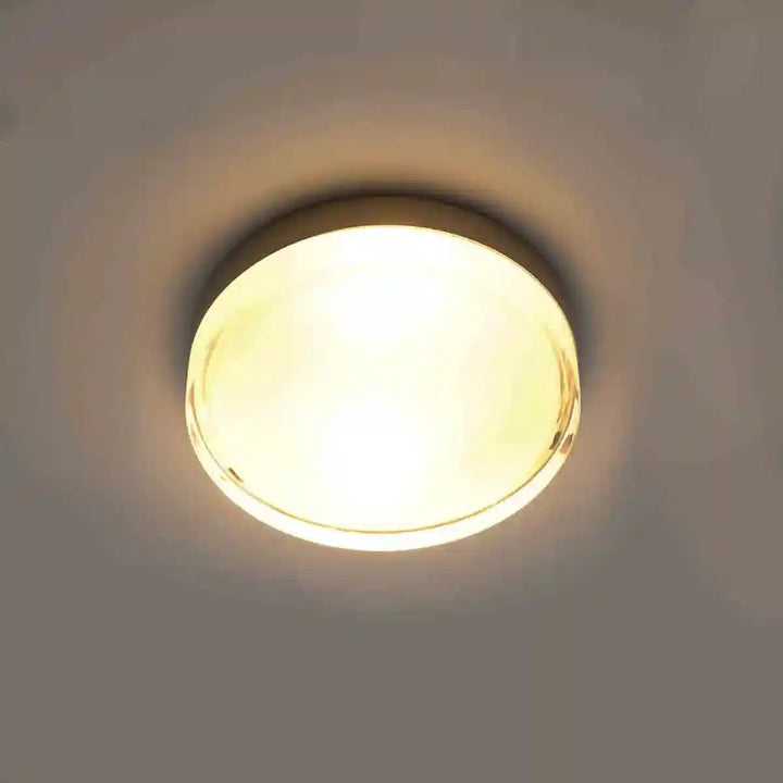 Hanna Round Large Flush Ceiling Light in Nickel Finish