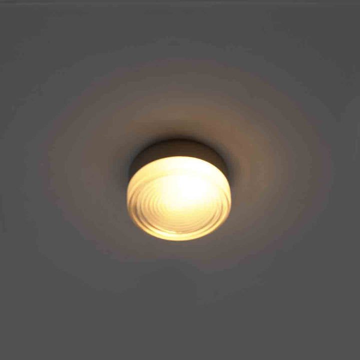 Hanna Round Flush Ceiling Light in Nickel Finish