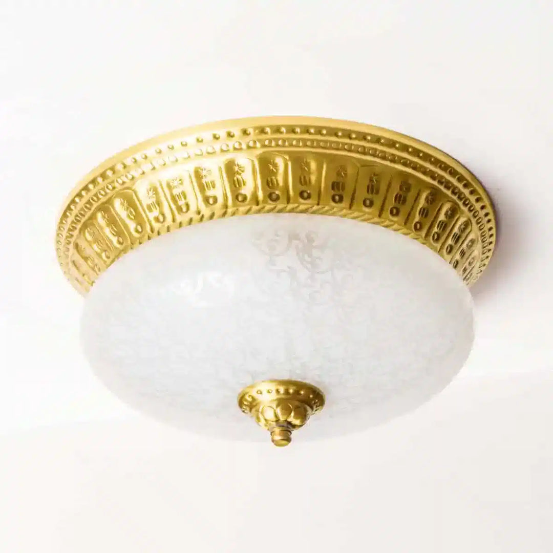 Duke 2 Light 10 Inch Brass Ceiling Light