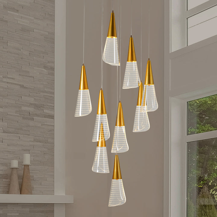 Blenheim  9 Light Acrylic LED Chandelier