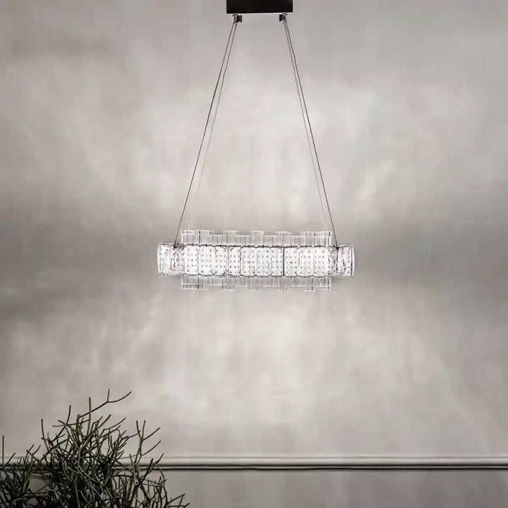 Candela Crystal Three Way Remote Lighting Chandelier