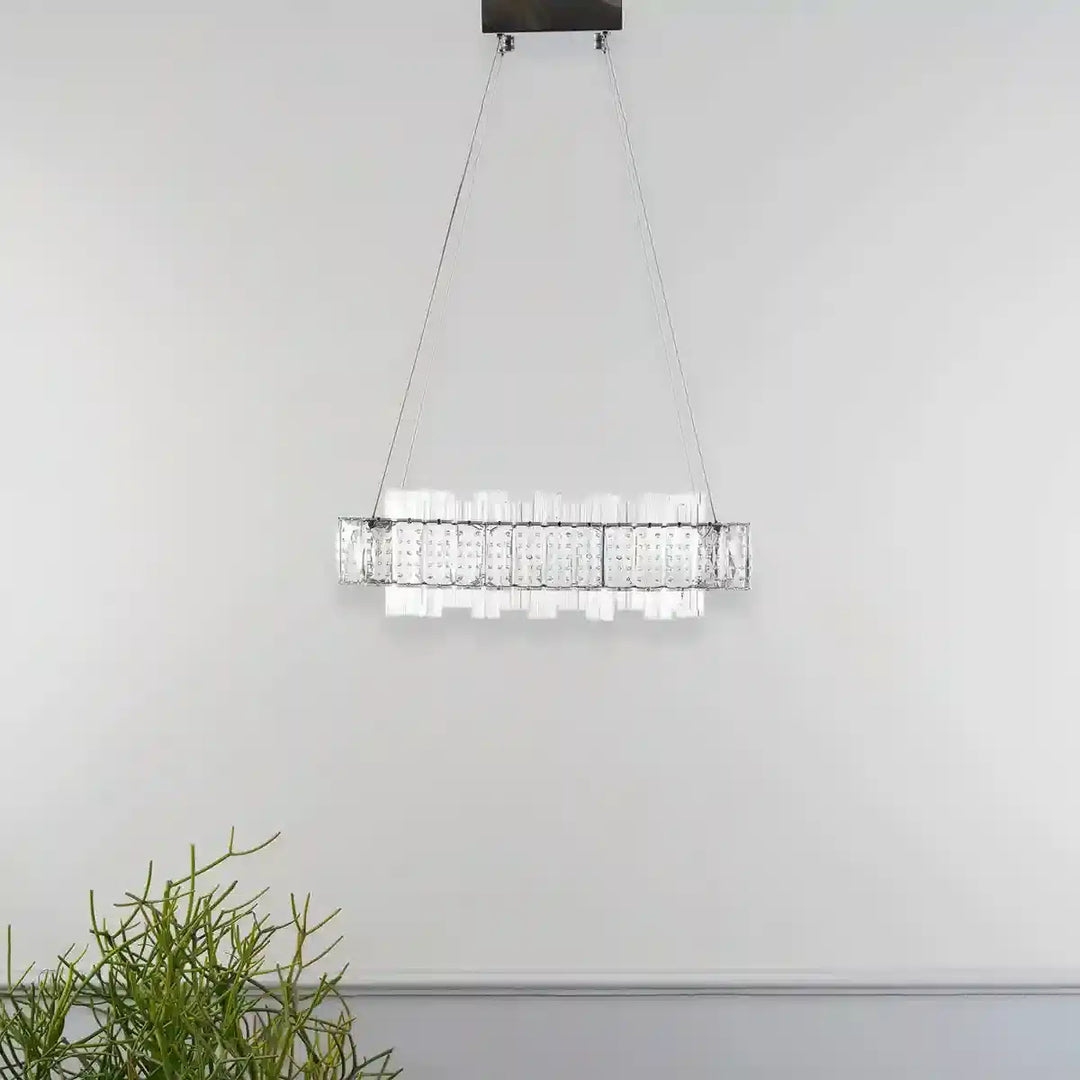 Candela Crystal Three Way Remote Lighting Chandelier