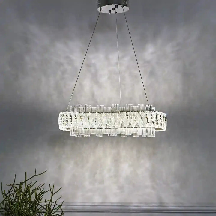 Deiliza Crystal Three Way Remote Lighting Chandelier