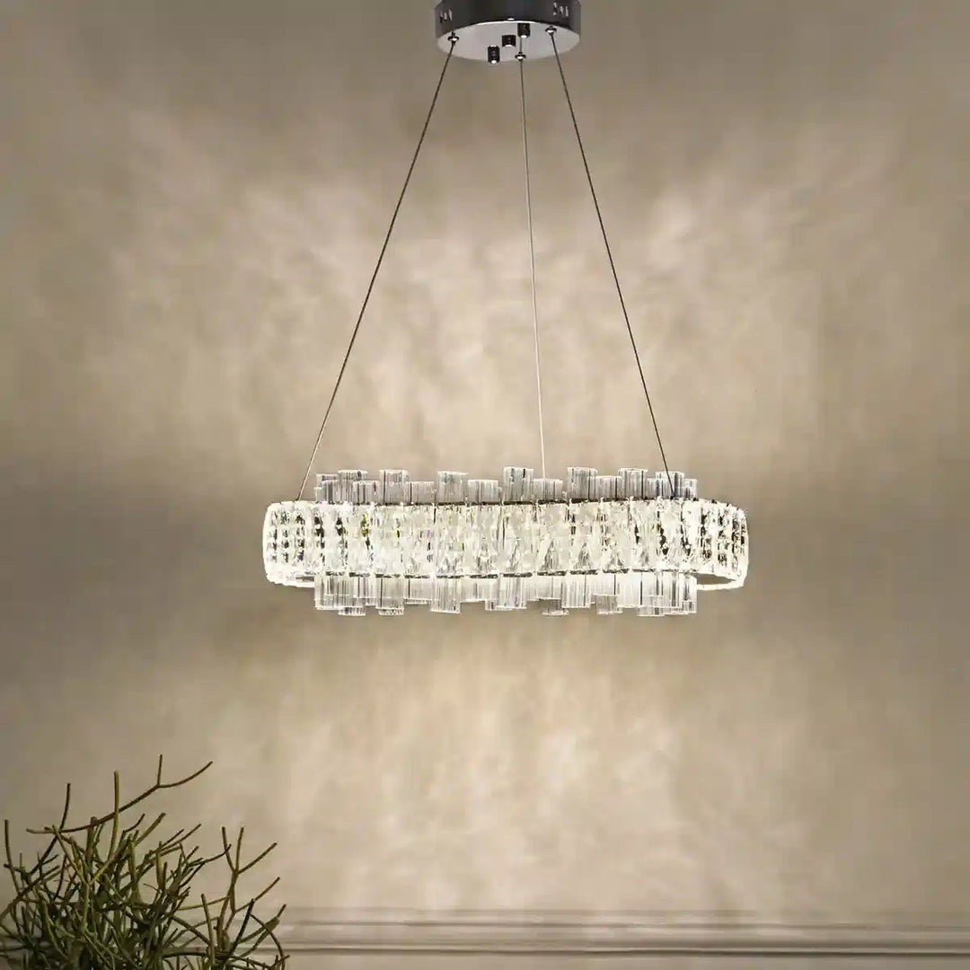 Deiliza Crystal Three Way Remote Lighting Chandelier