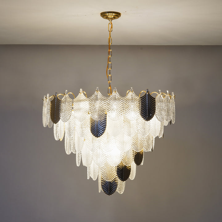 ALEXA 15 Light Modern & Contemporary Crystal Ceiling Chandelier ( Bulbs Included)