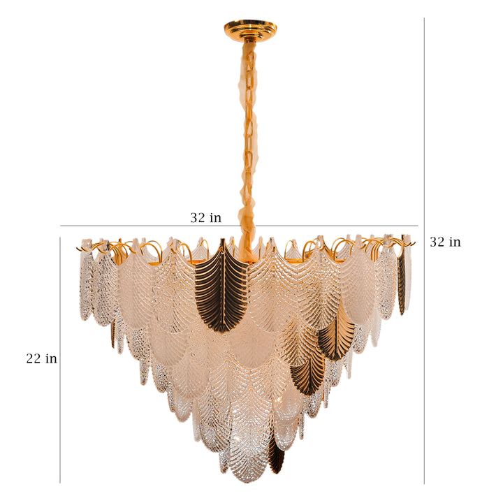 ALEXA 15 Light Modern & Contemporary Crystal Ceiling Chandelier ( Bulbs Included)