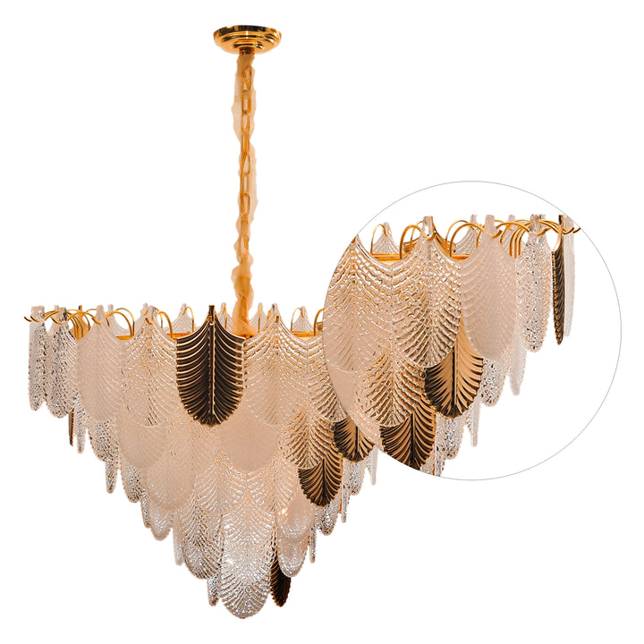 ALEXA 15 Light Modern & Contemporary Crystal Ceiling Chandelier ( Bulbs Included)