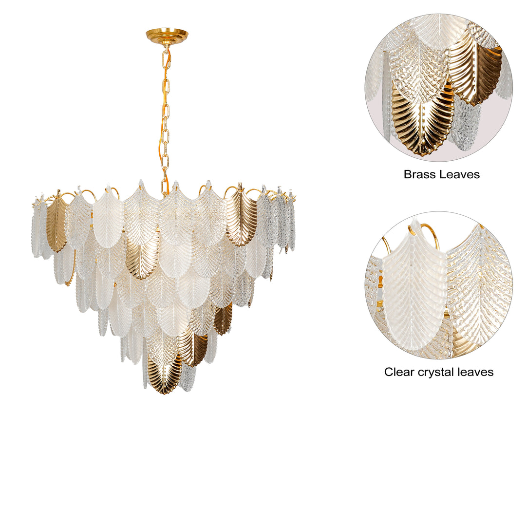ALEXA 15 Light Modern & Contemporary Crystal Ceiling Chandelier ( Bulbs Included)